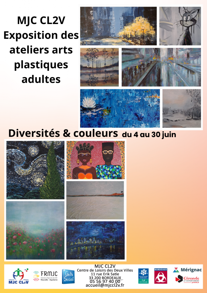 MJC CL2V Exposition des ateliers arts plastiques adultes